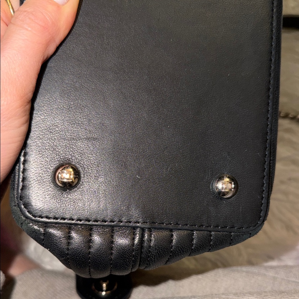 Fendi Black Quilted Leather Satchel with Chain Strap - Picture 4 of 6